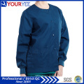 Ropa de trabajo de atención sanitaria personalizada del hospital Warm up Snap Frente Scrub chaqueta (YHS114)